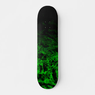 Green Mutant black geometric gradient swirls Skateboard
