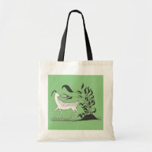 Green Mycenaean Greek Inspired Goat Tote Bag