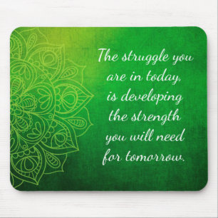 Green Mystical Mandala Inspirational Mouse Pad