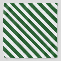 Green 'n White Pirate Stripes Bandana