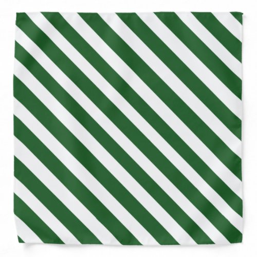 Green n White Pirate Stripes Bandana