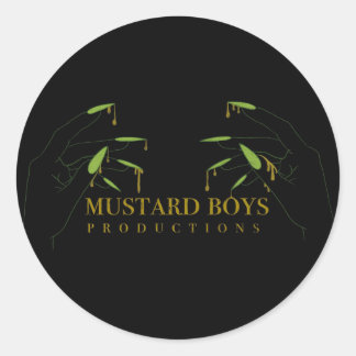 green nail Mustard Boys Productions sticker