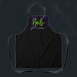 Green Nails & Nail Salon Puple  Apron<br><div class="desc">Green Nails & Nail Salon Puple Apron. Matching items available.</div>