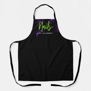 Green Nails & Nail Salon Puple  Apron