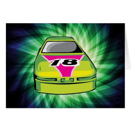 Green Nascar Cards (Front Horizontal)