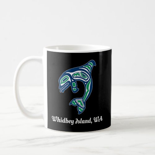 Green Native American Whidbey Island WA Orca Kille Coffee Mug