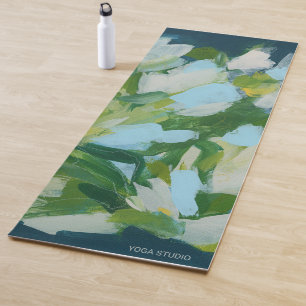 Green Nature Abstract Expressionism Yoga Mat