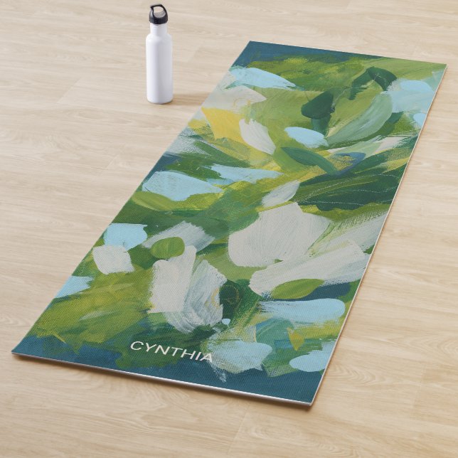 Green Nature Abstract Expressionism  Yoga Mat (In Situ)