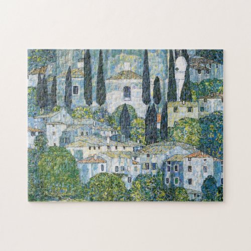 Green Nature Architecture Gustav Klimt Jigsaw Puzzle