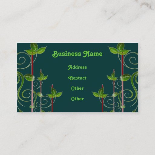 Customizable Green Nature Business Card