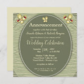 Green Nature Hues - Stripes and Flowers (Front/Back)