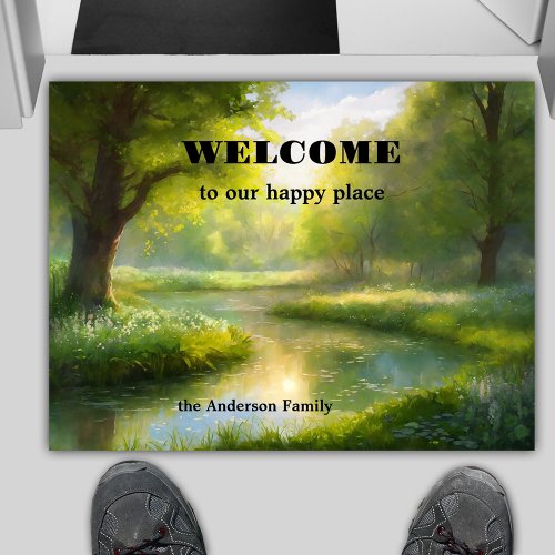 Green Nature Landscape Art Doormat