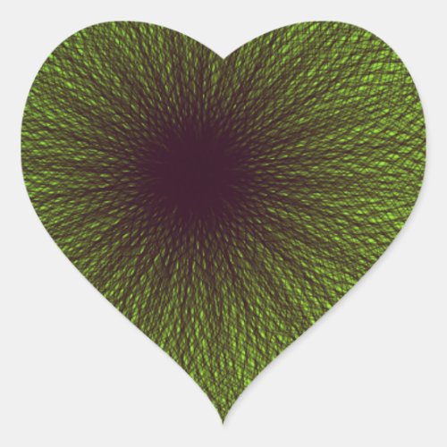 green nature mother nature heart sticker