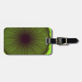 green nature mother nature luggage tag