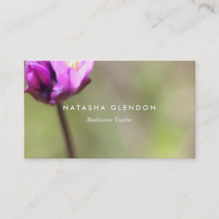 Green Nature Wildflower Meadow Zen Business Card