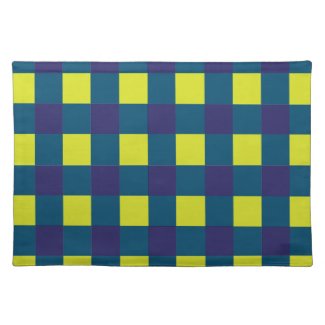 Green Navy Blue Checkerboard Pattern