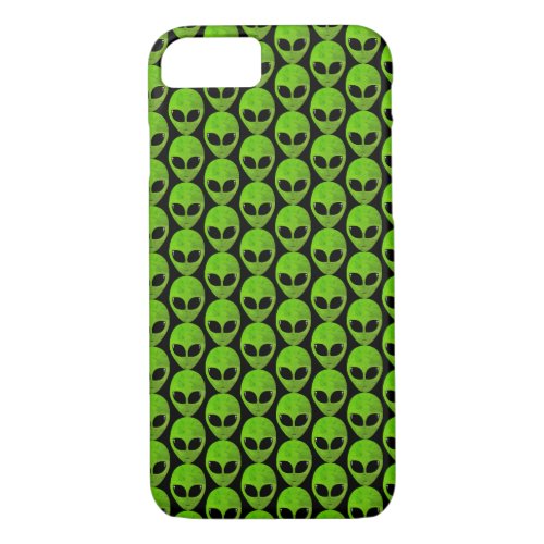 Green Neon Alien Head Pattern Case_Mate iPhone Cas iPhone 87 Case