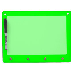 Green Neon Color Customize This Dry Erase Board With Keychain Holder