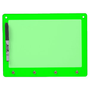 Green Neon Color Customize This Dry Erase Board With Keychain Holder