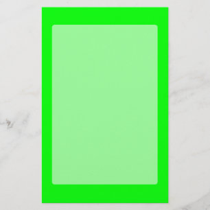 Green Neon Color Customize This Stationery