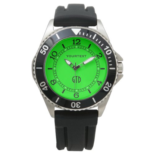 Green Neon Color Personalize This Watch