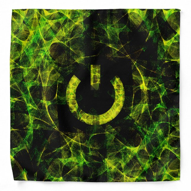Green Neon Fire Bandana (Front)