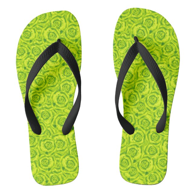 Green neon flip flops (Footbed)