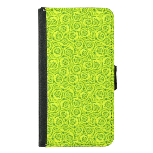 Green neon samsung galaxy wallet case (Front)
