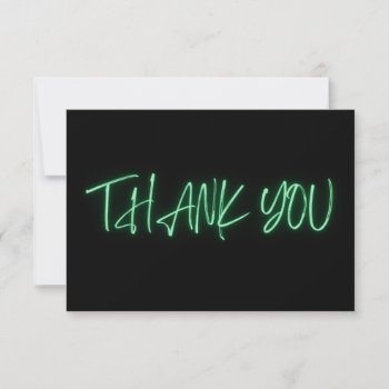 Green Neon Thank You Trendy by TwoTravelledTeens at Zazzle