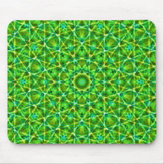 Green Net Kaleidoscope Mouse Pad