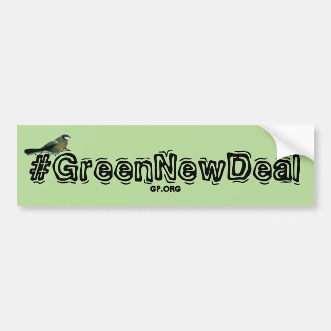 Green New Deal Bumper Sticker (Front)