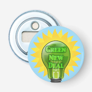 Green New Deal Light Bulb Bottle Opener