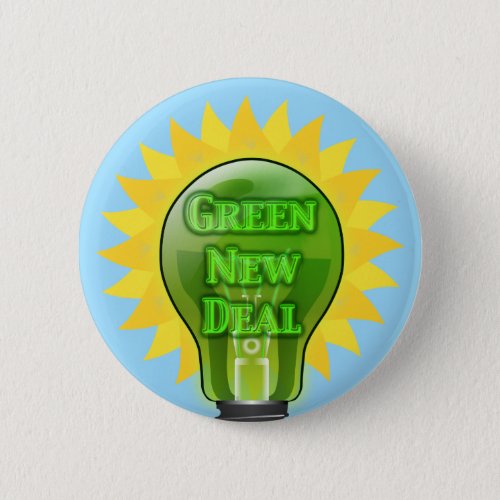 Green New Deal Light Bulb Button