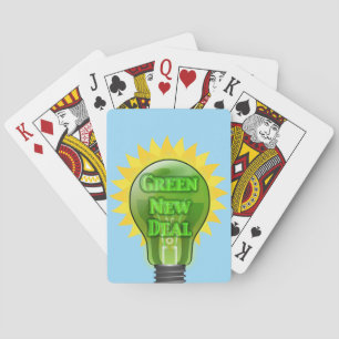Green New Deal Light Bulb Poker Cards