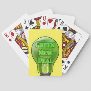 Green New Deal Light Bulb Poker Cards