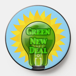 Green New Deal Light Bulb PopSocket