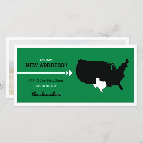 Green New State New Address Texas Moving