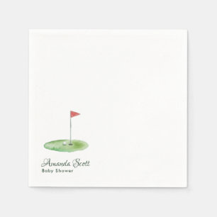 Green New to the Club Golf Theme Baby Shower  Napkins