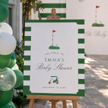 Green New to the Club Preppy Classic Baby Shower