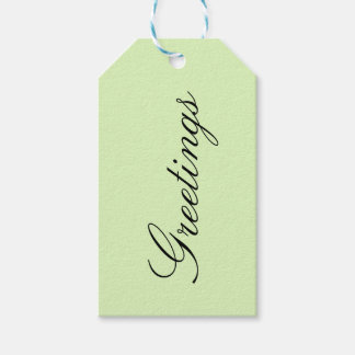 Green no.1, Lime Green, Pastel Green, Gift Tag