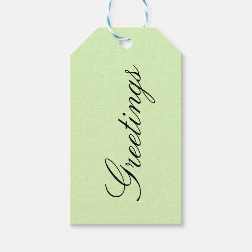 Green no1 Lime Green Pastel Green Gift Tag