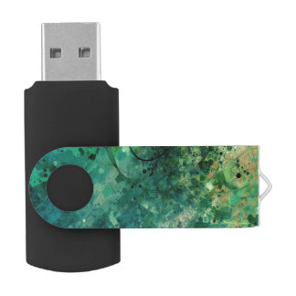 Green Noise Abstract Flash Drive