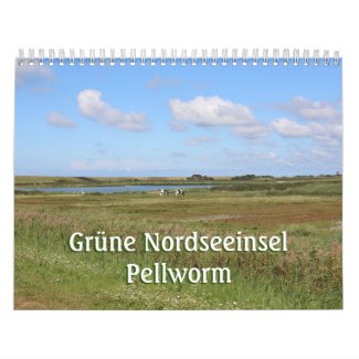 Green North Sea Island Pellworm Calendar