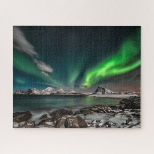 Green Northern Lights Arctic Jigsaw Puzzle