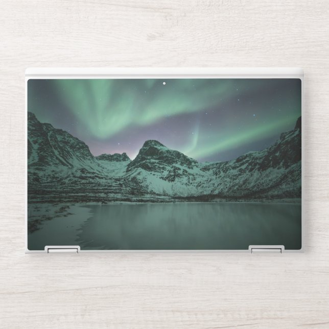 Green Northern Lights HP Laptop Skin (Front)