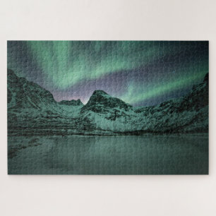 Green Northern Lights Jigsaw Puzzle