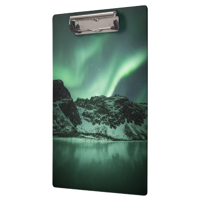 Green Northern Lights Norway Clipboard (Left)