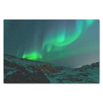 Green Northern Lights Tissue Paper by biutiful at Zazzle