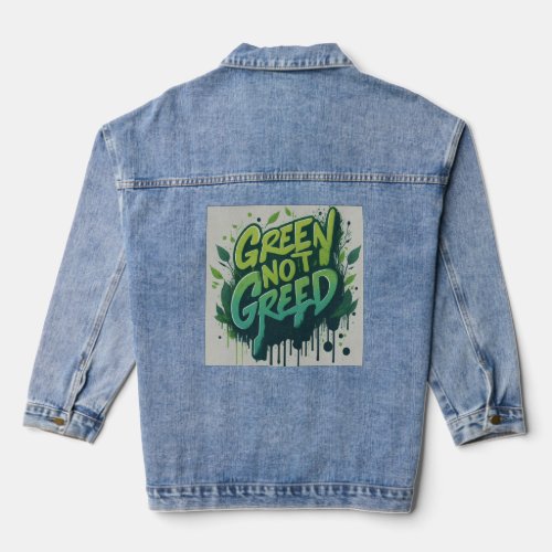 Green Not Greed Denim Jacket