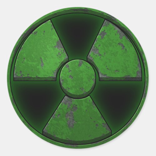 Green Nuke Classic Round Sticker